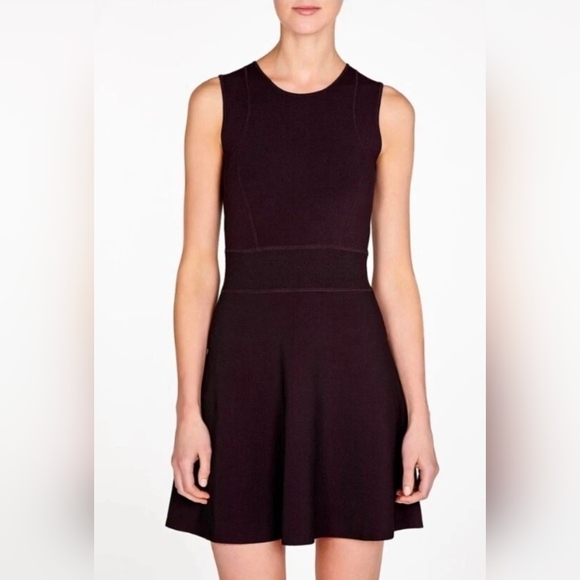 Theory Dresses & Skirts - Theory Dominay Plum Fit & Flare A Line Mini Dress Size S